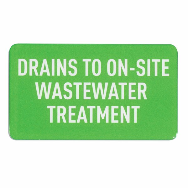 Pig Storm Drain Utility Sign, Drains to On-Site Wastewater Treatment, 10PK SGN8201-926